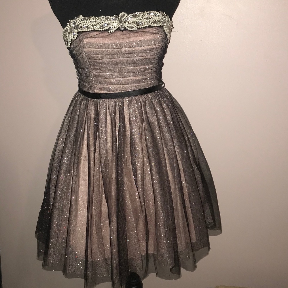 SOLD-Prom or Formal strapless  Dress Jr Sz 7